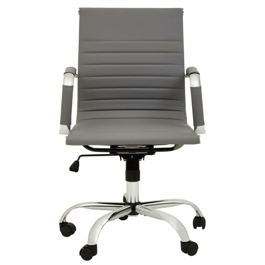 FURNITURE Premier Home Office Chairs | Brent Grey Low Back Home Office Chair