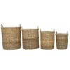 Bathe and Utility Fifty Five South Boxes, Bags and Baskets | Argento Set Of 4 Kubu Natural Rattan Storage Baskets