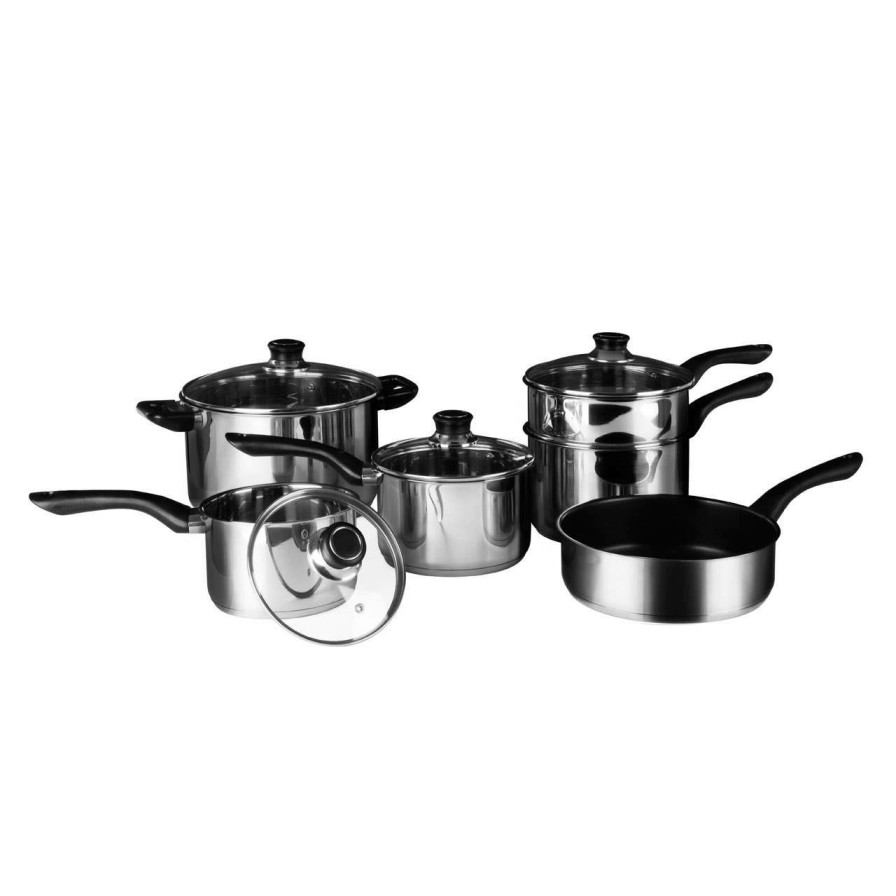 Kitchen and Dining Premier Pots and Pans | Avery 6Pc Stainless Steel Cookware Set