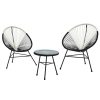 Outdoor Premier Tables and Sets | Miami Dual Tone Rattan 3 Piece Patio Set