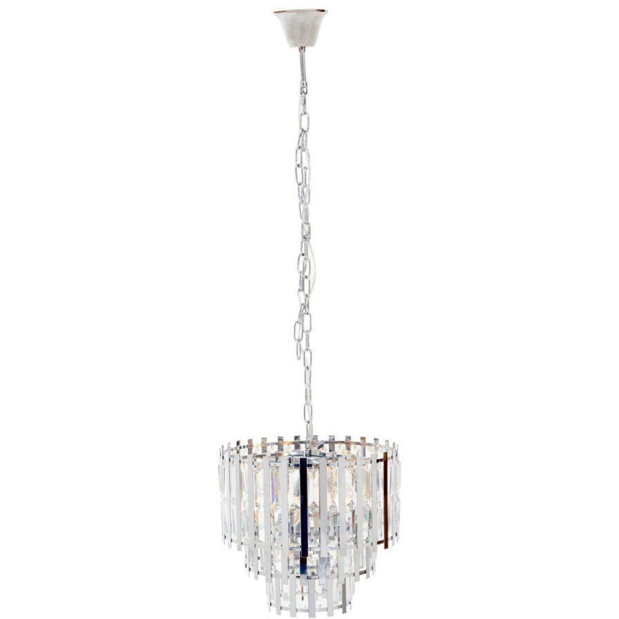 Accessories Fifty Five South Chandeliers | Babylon Eight Bulb Chrome Chandelier