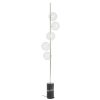 Accessories Fifty Five South Floor Lamps | Abira Nickel And Black Marble Floor Lamp