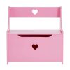 FURNITURE Premier Storage | Kids Pink Heart Design Storage Box And Seat