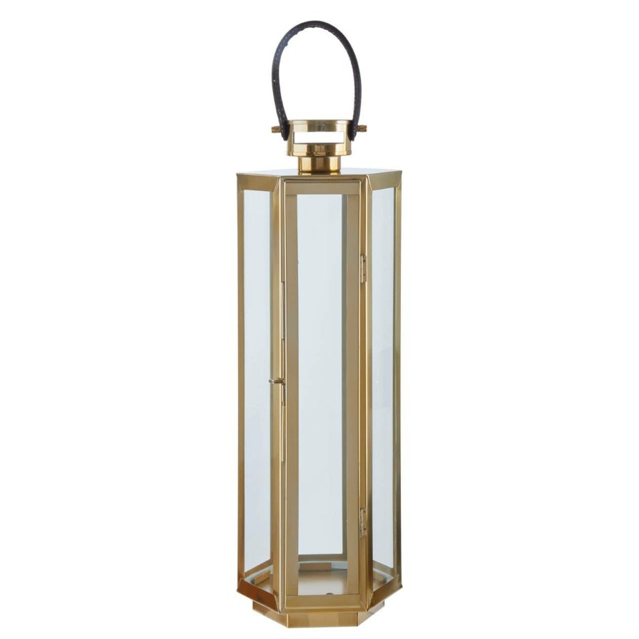 Accessories Fifty Five South Lanterns | Herber Medium Gold Finish Lantern