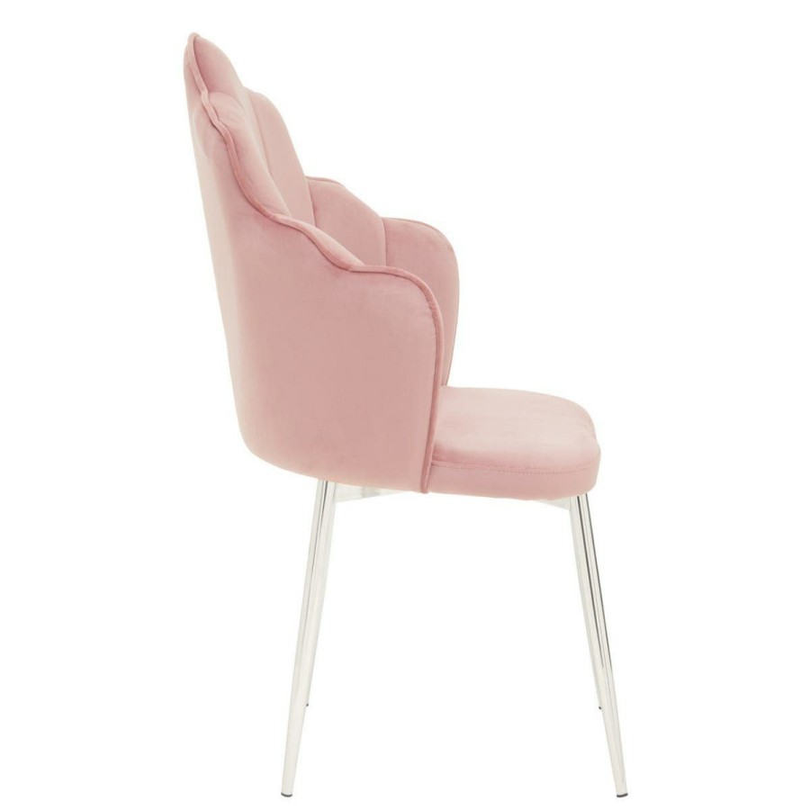 FURNITURE Premier Seating | Tian Pink Velvet Dining Chair