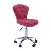 FURNITURE Premier Seating | Pink Velvet Buttoned Home Office Chair