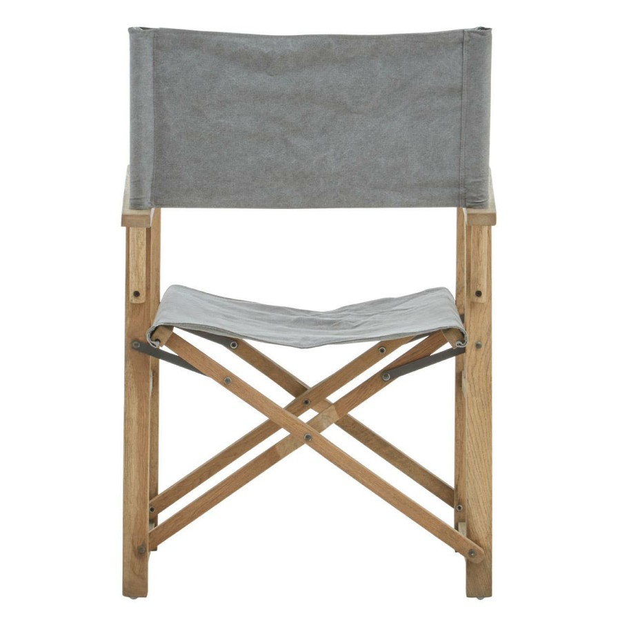 FURNITURE Fifty Five South Seating | Hugh Grey Linen Directors Chair