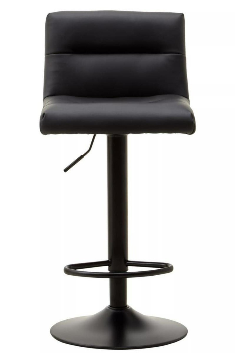 FURNITURE Fifty Five South Seating | Baina Black Leather Effect Bar Stool