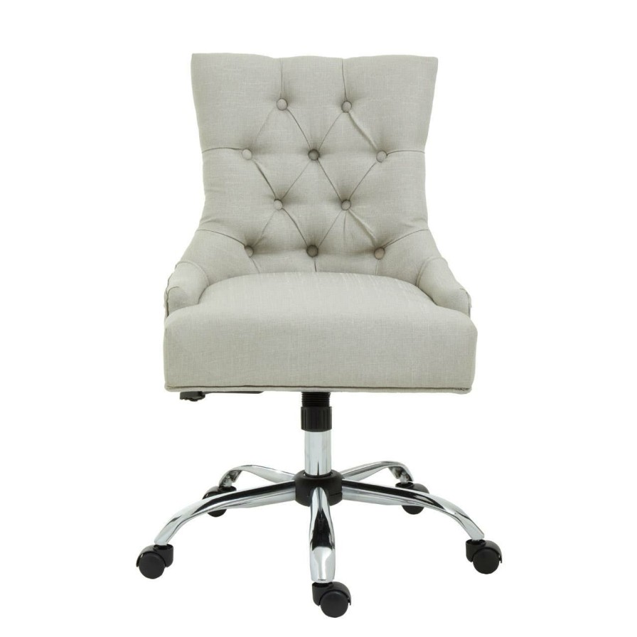 FURNITURE Fifty Five South Seating | Anita Natural Velvet Home Office Chair