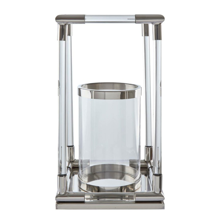 Accessories Fifty Five South Lanterns | Lucita Large Silver Finish Lantern