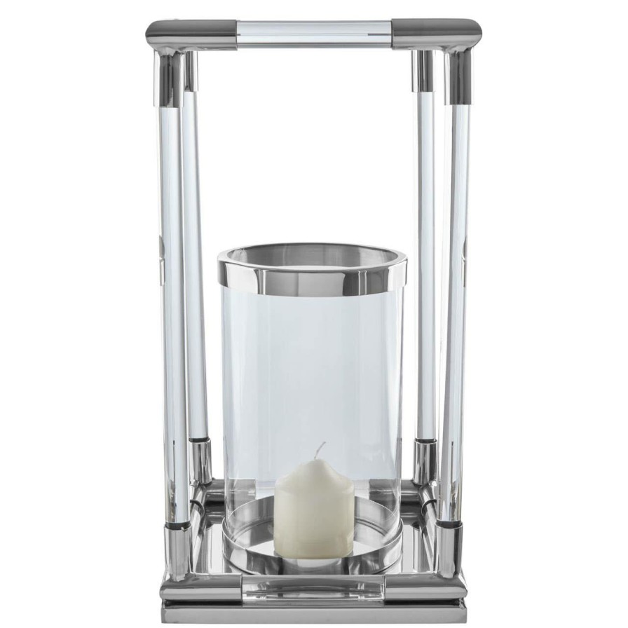 Accessories Fifty Five South Lanterns | Lucita Large Silver Finish Lantern