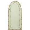 Bathe and Utility Fifty Five South Mirrors | Riza Black And Gold Frame Arched Wall Mirror