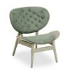 FURNITURE Fifty Five South Seating | Vinsi Green Velvet Chair With Grey Elm