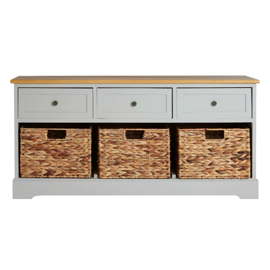 FURNITURE Premier Storage | Vermont Grey Bench