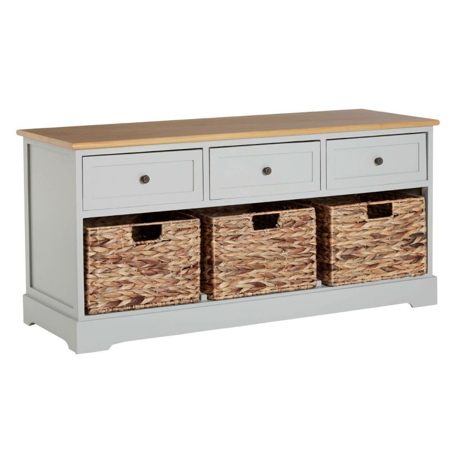 FURNITURE Premier Storage | Vermont Grey Bench