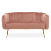 FURNITURE Premier Seating | Larissa Two Seat Pink Velvet Sofa