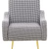 FURNITURE Fifty Five South Armchairs | Holli Black And White Checked Armchair