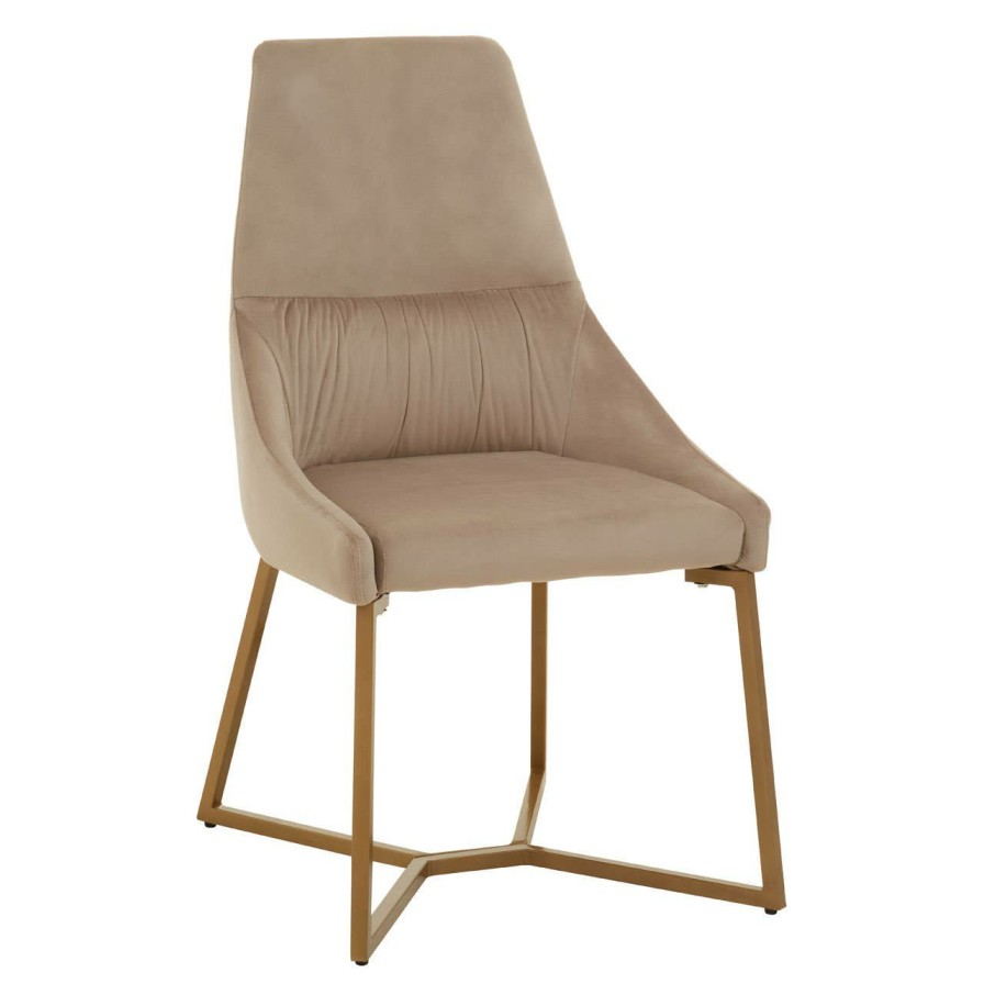 FURNITURE Fifty Five South Dining Chairs | Vieste Mink Velvet Dining Chair