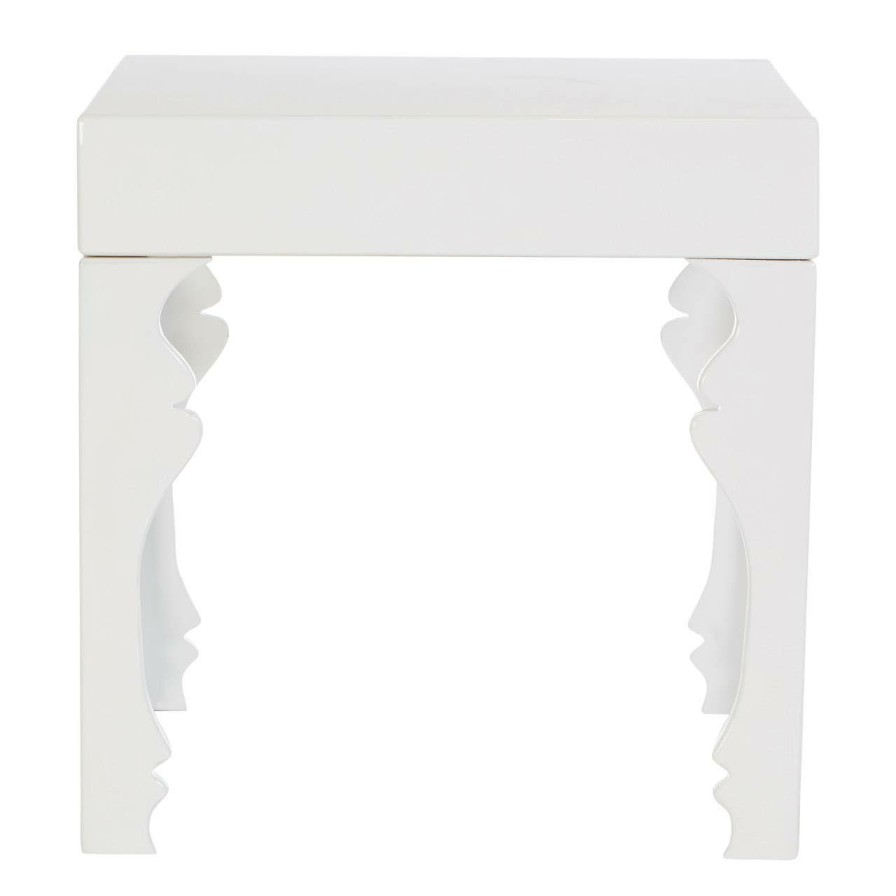 FURNITURE Premier Side Tables | Luis White High Gloss Side Table