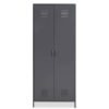 FURNITURE Premier Wardrobes | Academy Two Door Grey Wardrobe