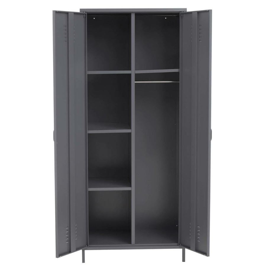 FURNITURE Premier Wardrobes | Academy Two Door Grey Wardrobe