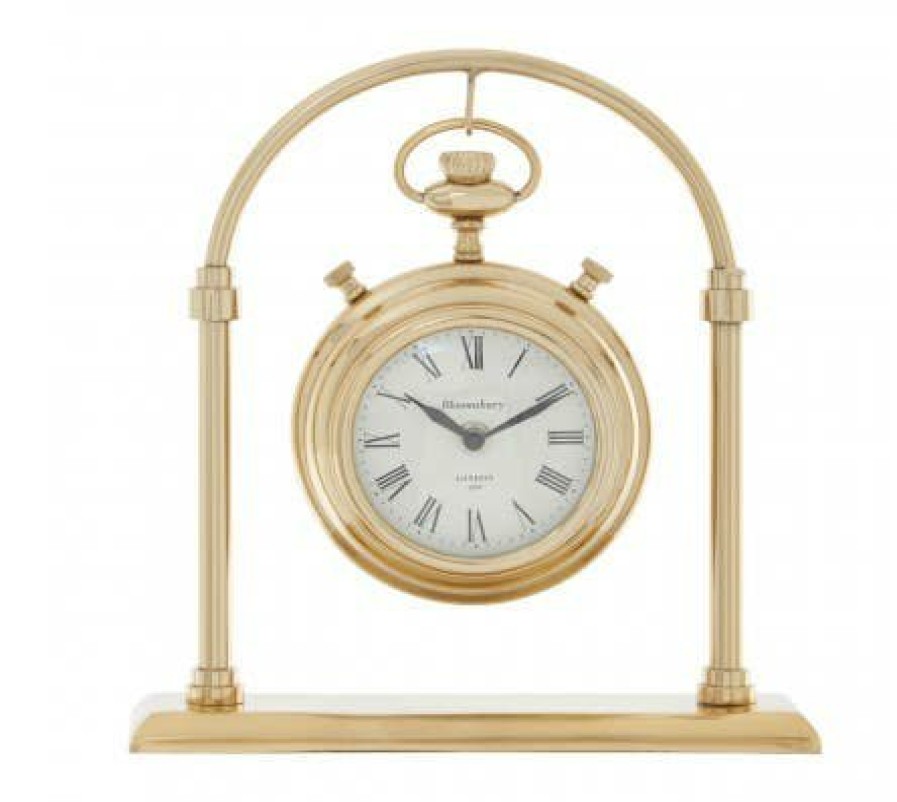 Accessories Fifty Five South Mantel Clocks | Hampstead Gold Mantel Clock