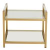 FURNITURE Fifty Five South Side Tables | Vogue Matte Gold End Table