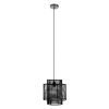 Accessories Premier Light and Ceiling Shades | Jaya Black Rattan Overlapping Pendant Lamp