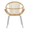 FURNITURE Premier Conservatory | Lagom Natural Rattan Grey Metal Chair