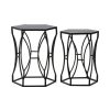 FURNITURE Premier Side Tables | Avantis Concave Black Tables