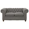 FURNITURE Fifty Five South Sofas | Stella Two Seat Grey Linen Sofa