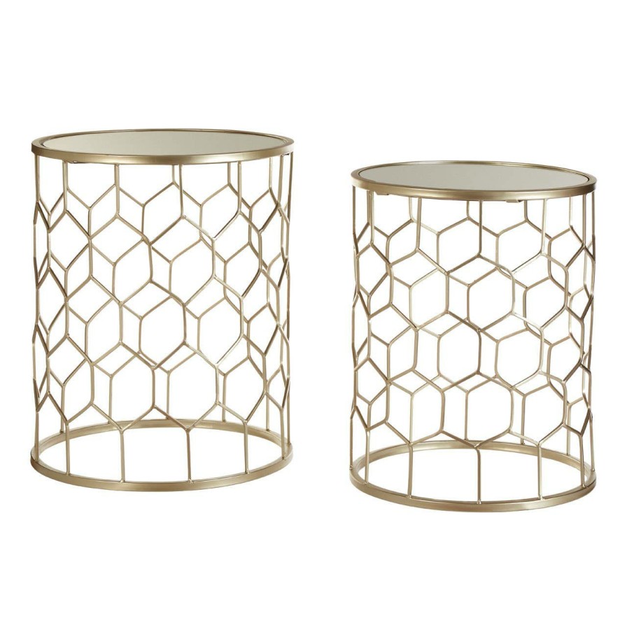 FURNITURE Premier Side Tables | Set Of Two Arcana Honeycomb Side Tables