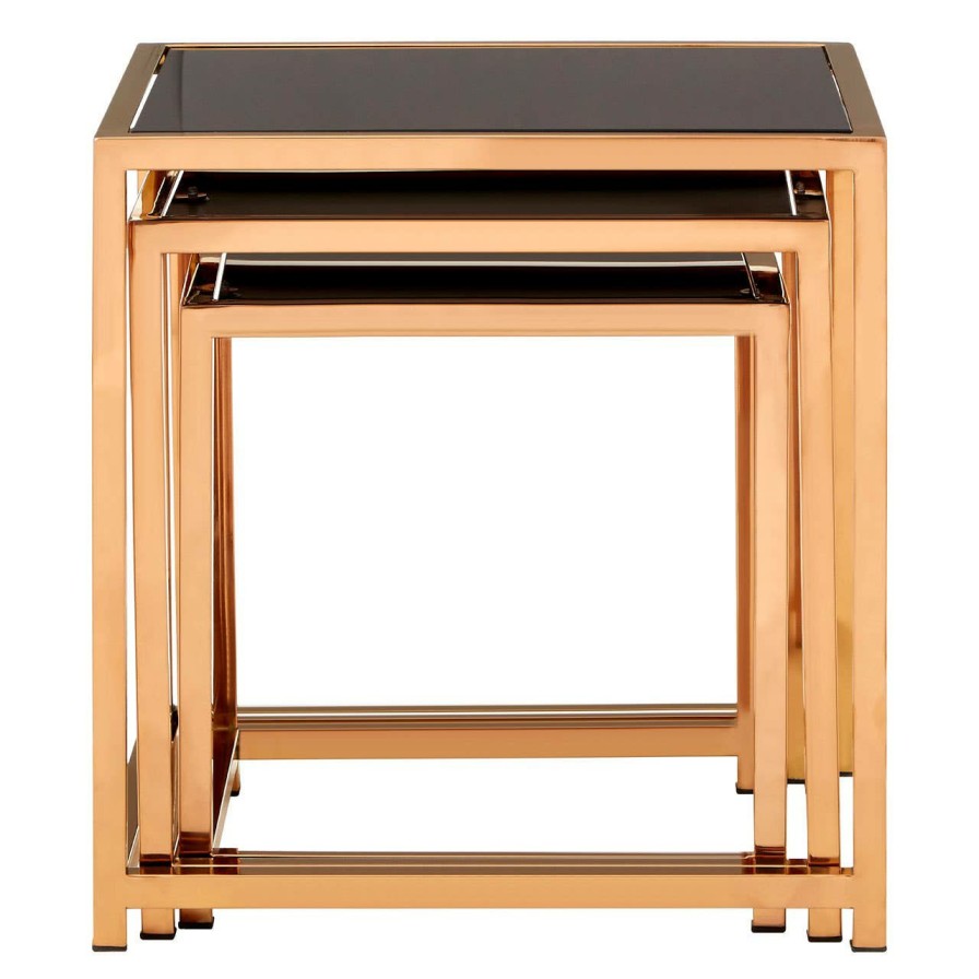 FURNITURE Fifty Five South Nesting Tables | Ackley Set Of 3 Square Side Tables