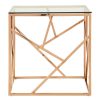 FURNITURE Premier Side Tables | Allure Rose Gold Geometric End Table