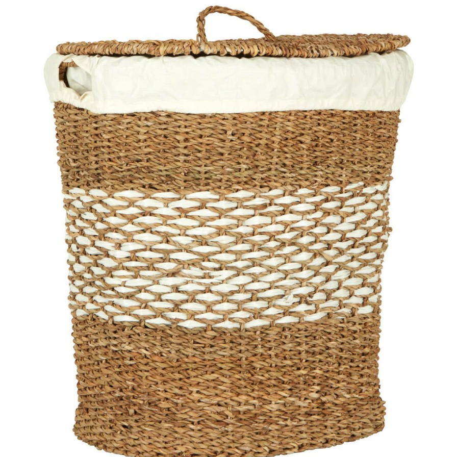 Bathe and Utility Premier Boxes, Bags and Baskets | Oval Seagrass Basket With Lid