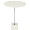 FURNITURE Fifty Five South Side Tables | Rabia White Marble Side Table