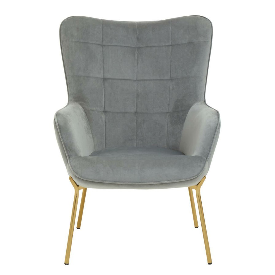 FURNITURE Premier Seating | Stockholm Grey Velvet Chair