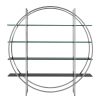 FURNITURE Fifty Five South Storage | Vogue 4 Black Tempered Glass Round Shelf Unit