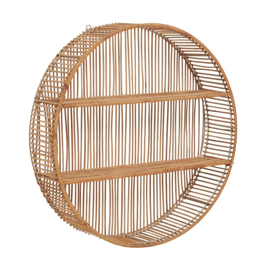 FURNITURE Fifty Five South Shelving | Batu Large Natural Rattan Wall Shelf