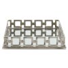 Accessories Fifty Five South Trays and Coasters | Rhoda Square Nickle Finish Mirror Tray