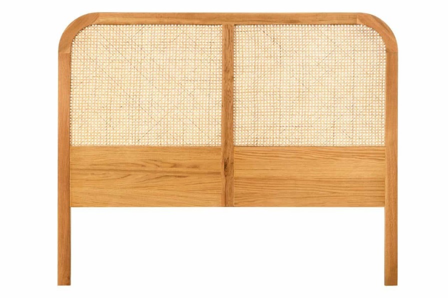 FURNITURE Fifty Five South Beds | Lyon Natural Rattan And Oak Headboard