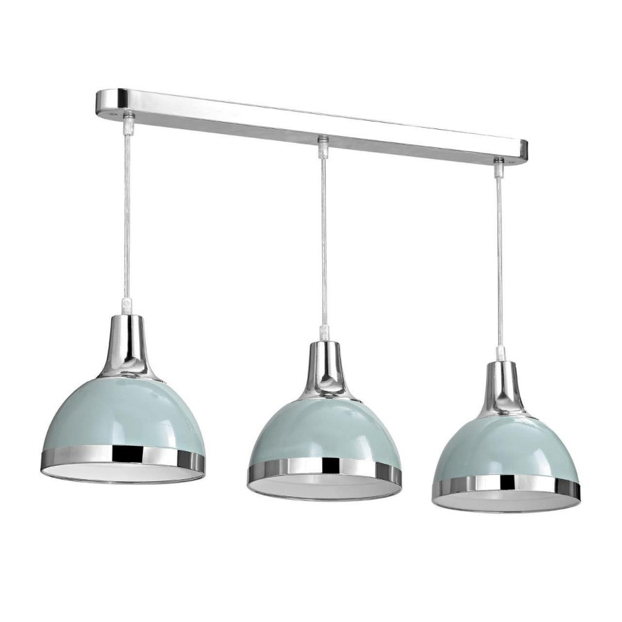 Accessories Premier Decorative Lights | Vermont Three Shutter Blue Shades Pendant Light