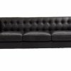 FURNITURE Fifty Five South Sofas | King Three Seater Antique Ebony Leather Sofa