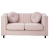 FURNITURE Premier Seating | Farah 2 Seat Pink Velvet Sofa