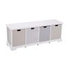 FURNITURE Premier Drawers | New England 4 Drawer Bench