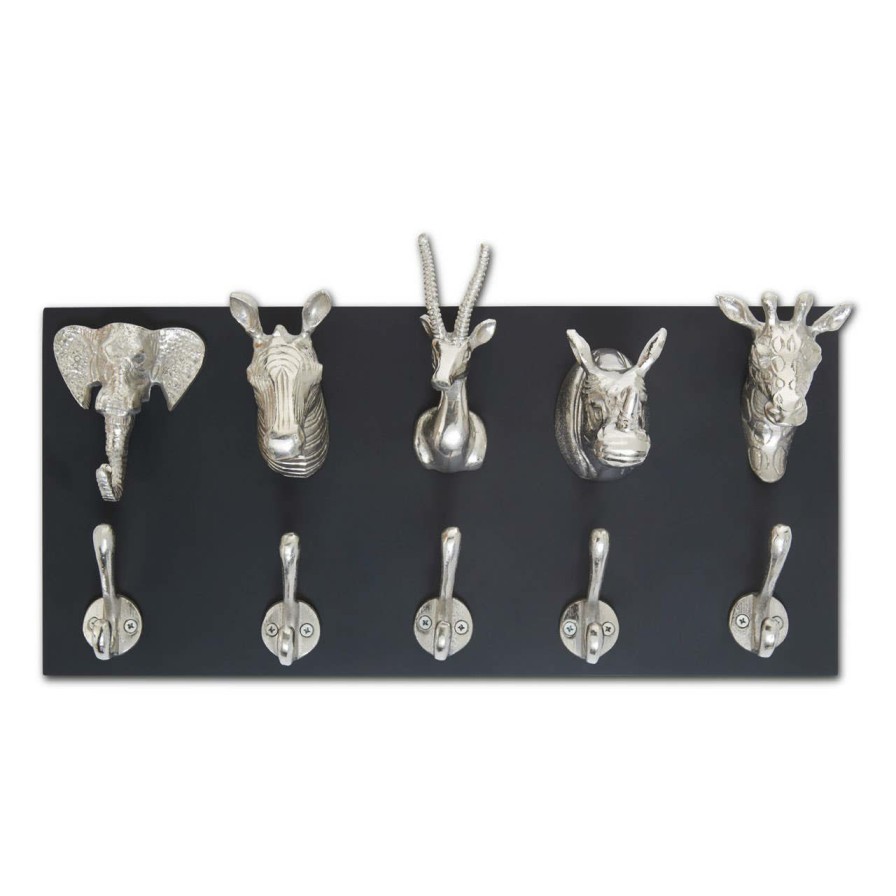 Bathe and Utility Fifty Five South Hangers and Hooks | Safari Animal 5 Hook Wall Hanger