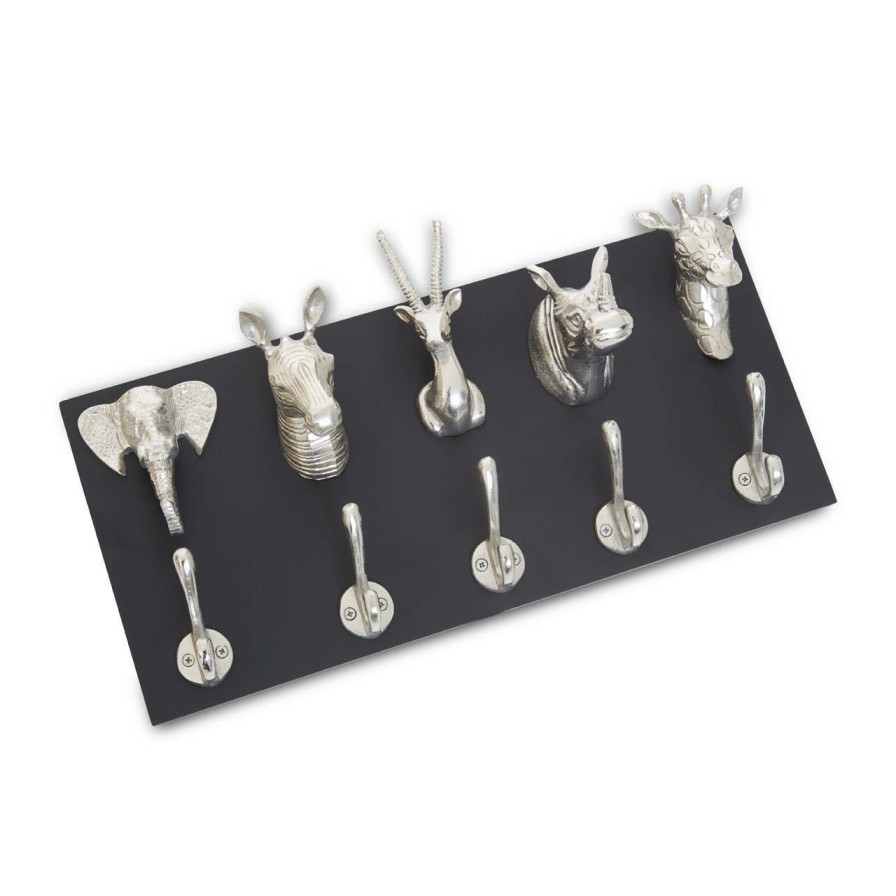 Bathe and Utility Fifty Five South Hangers and Hooks | Safari Animal 5 Hook Wall Hanger