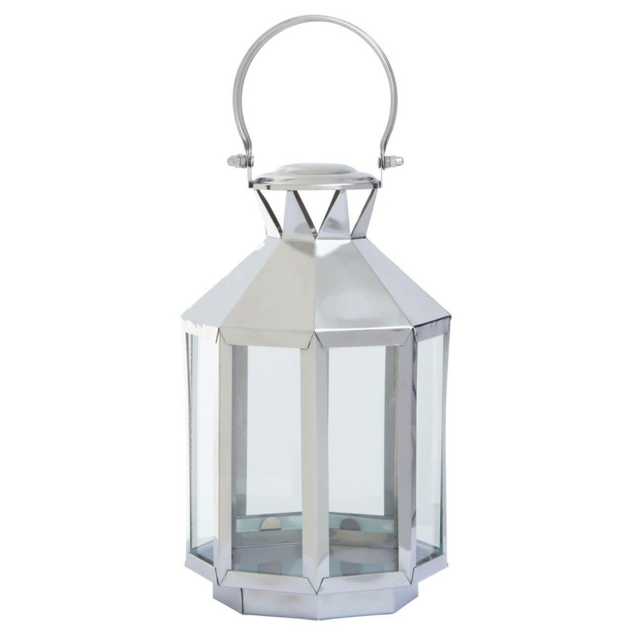 Accessories Fifty Five South Lanterns | Herber Small Silver Steel Lantern