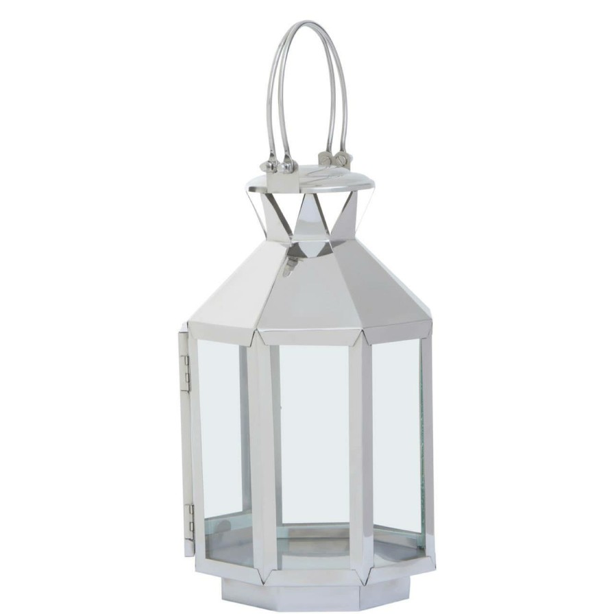 Accessories Fifty Five South Lanterns | Herber Small Silver Steel Lantern