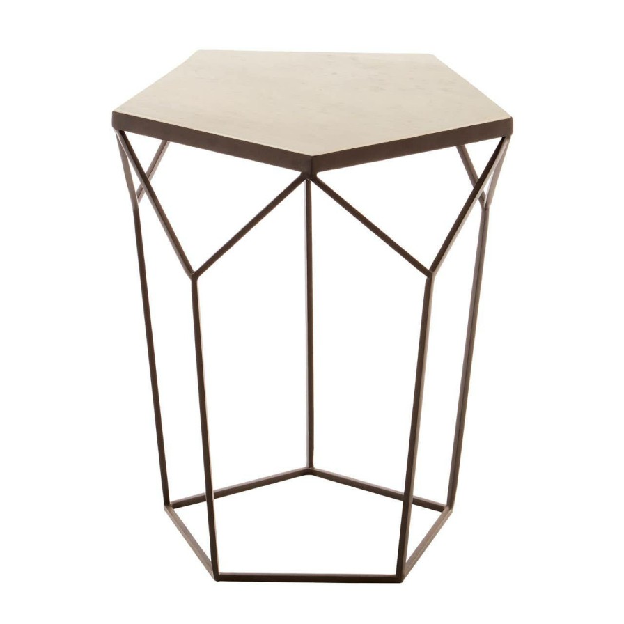 FURNITURE Premier Side Tables | Shalimar Pentagonal Marble Top Side Table